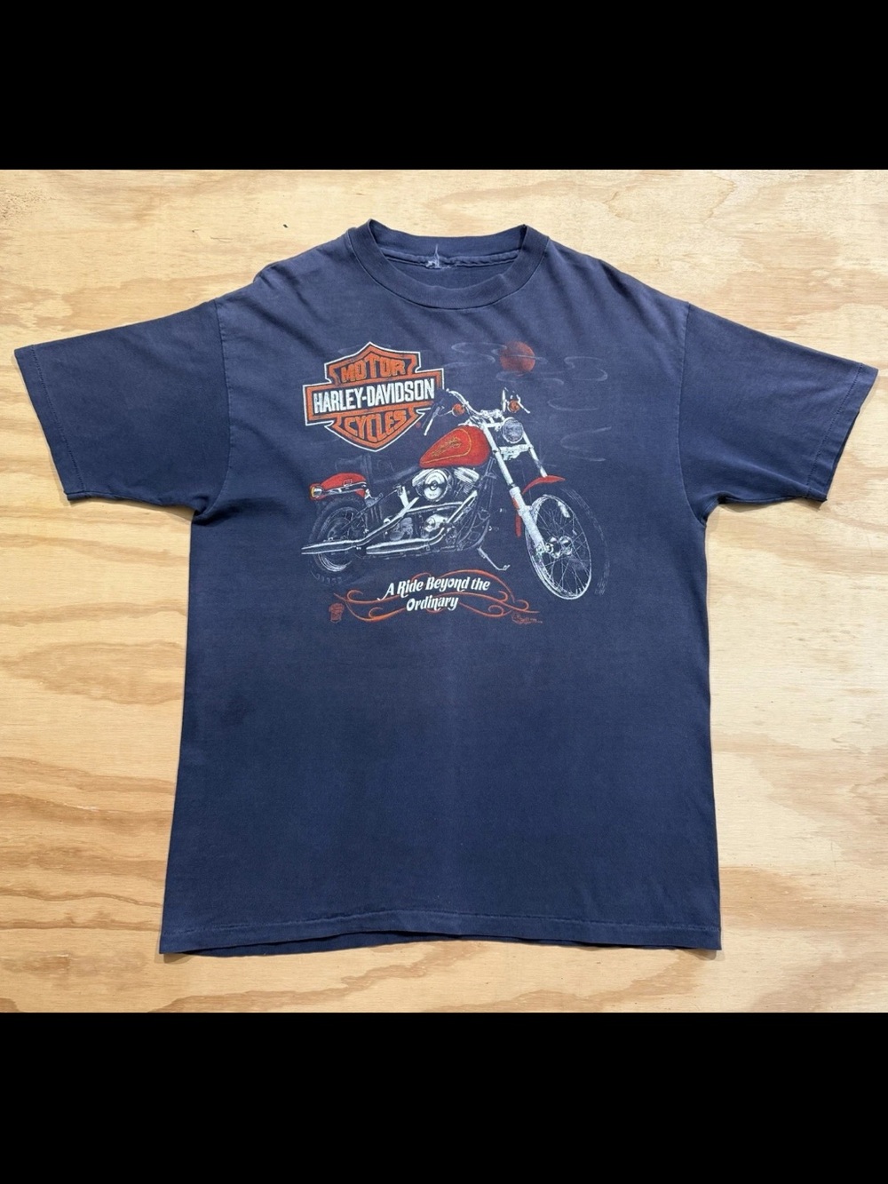 Vintage 80s Harley-Davidson T-Shirt Motorcycle Single-Stitch Faded XL